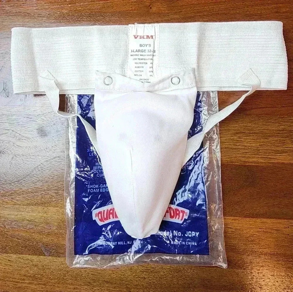 NOS VKM model JCPY boys cup and supporter white size Youth XL 32-36 - Picture 2 of 3